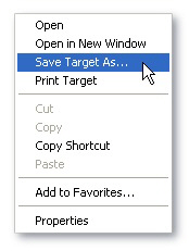 Save Target As or Save Link As