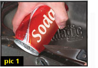 crushed and restored soda can