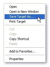 Save Target As or Save Link As Save Target As or Save Link As