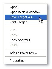 Save Target As or Save Link As